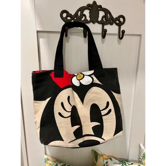 Disney Lined Minnie Mouse Large Tote Bag - Picture 4 of 9